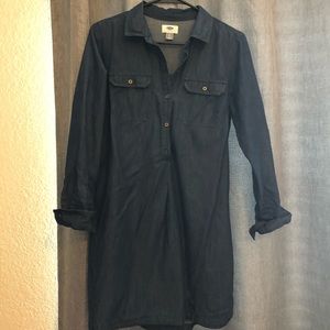 Denim button down dress